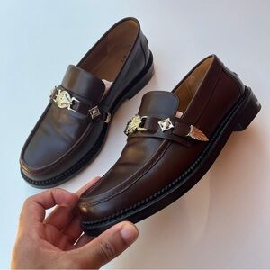 Toga Virilis Dark Brown Leather Loafers